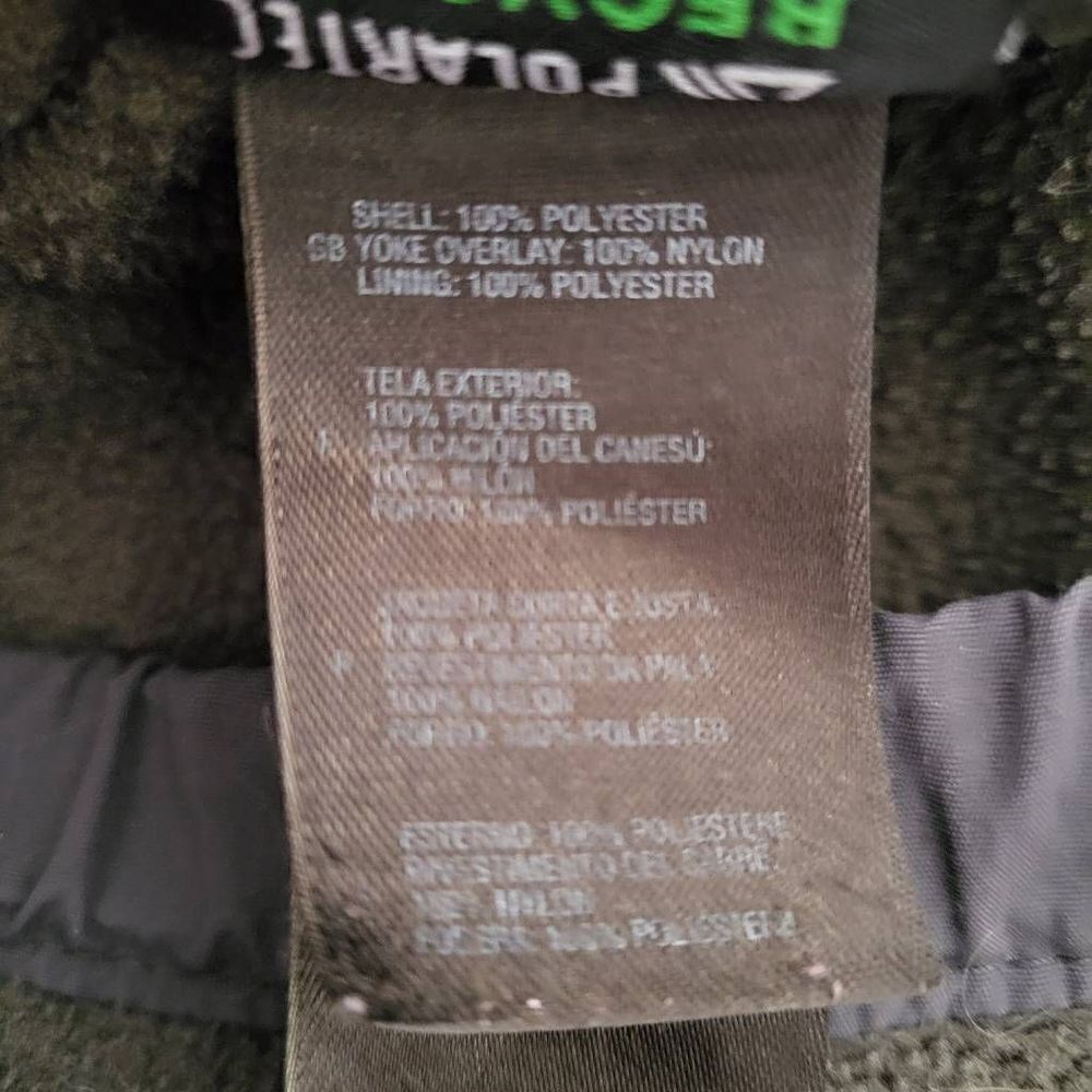 The North Face Denali PolarTec Boys Size Large Jacket Blue Green Zip Front - Picture 5 of 8